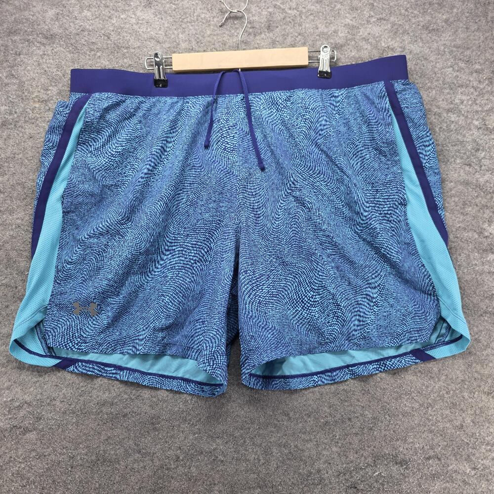 Under Armour Shorts Mens 3XL Blue Athletic 6 Inseam Drawstring Lined Pockets